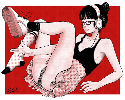 "Kick" print
