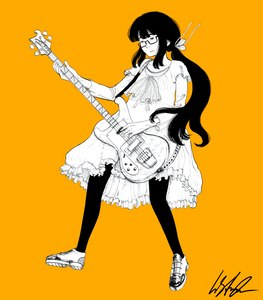 Bass Girl print